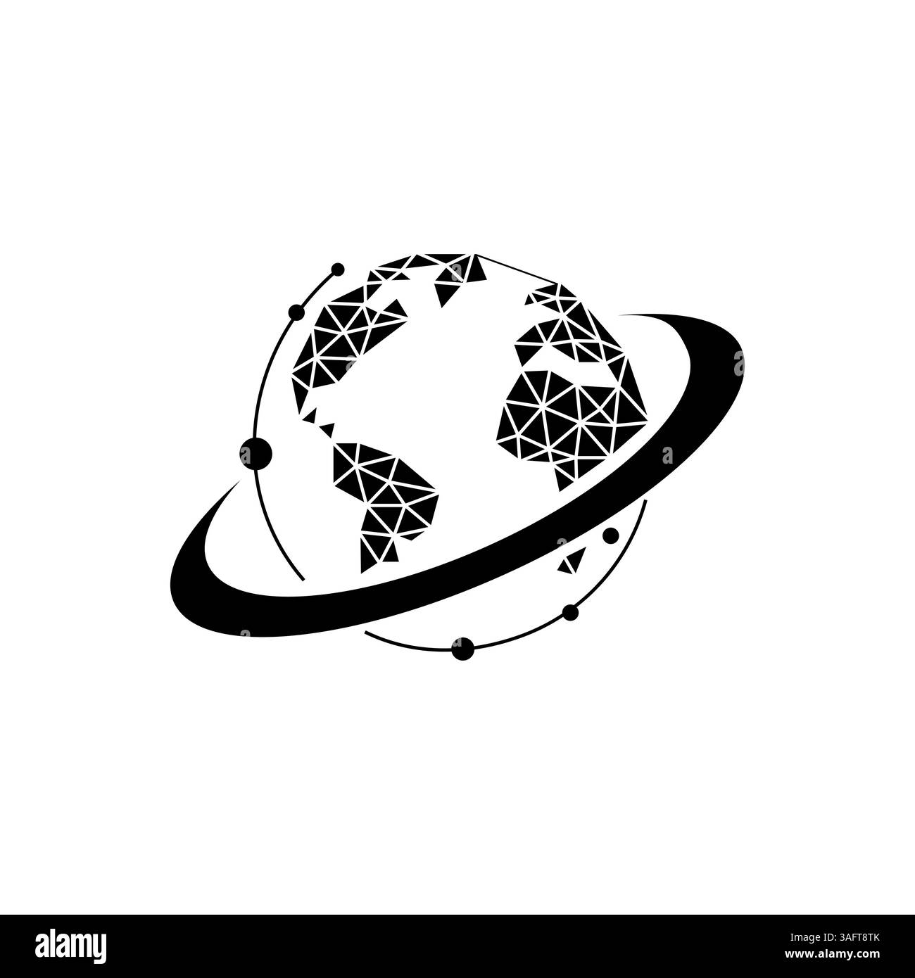 Icona del logo del globo digitale modello vettoriale. Illustrazione Vettoriale