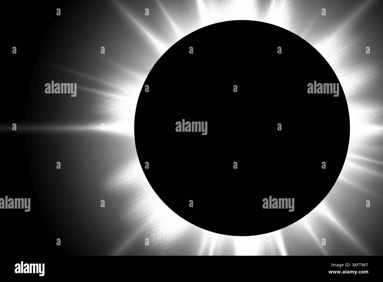 Un buco nero è una regione spazio-tempo definita matematicamente con una forza di attrazione gravitazionale tale che nessuna particella o radiazione elettromagnetica può fare Foto Stock