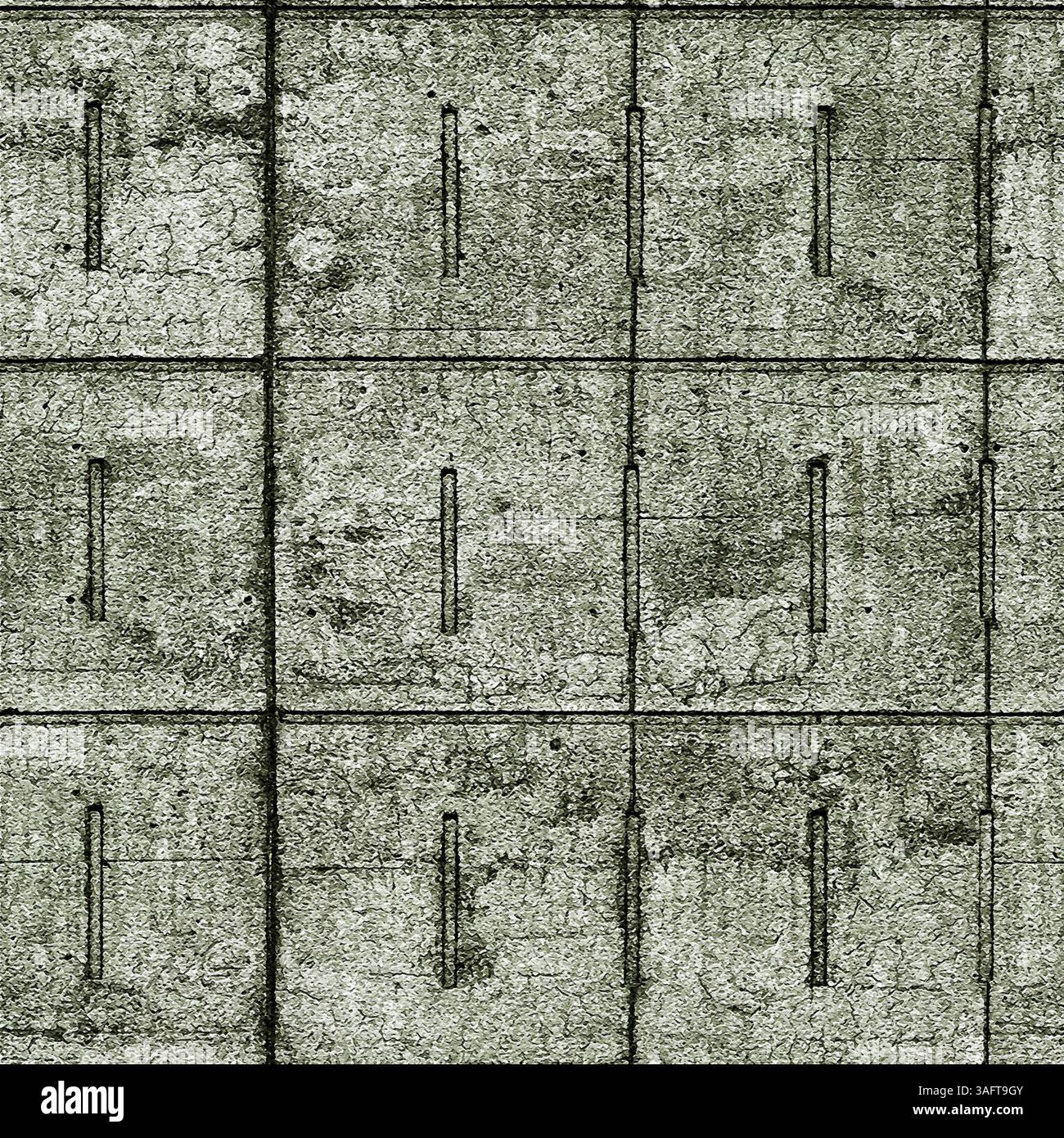 Le pareti in cemento con crepe e rinforzi in metallo creano una texture senza cuciture, perfetta per sfondi e design industriali. Bielorussia Foto Stock