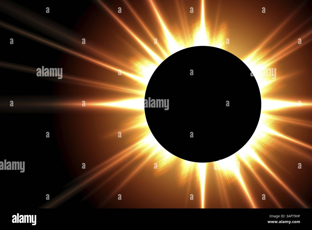 Solar Flare nello spazio Foto Stock