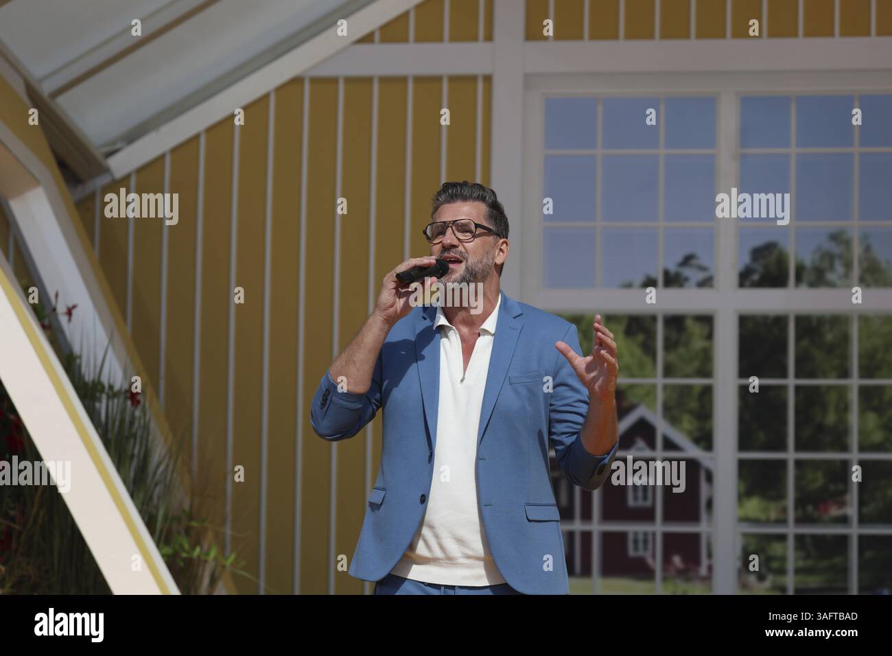 Andre Stade (cantante, musicista) nel programma TV ARD Immer wieder sonntags, Rust, Germania / Germania Foto Stock