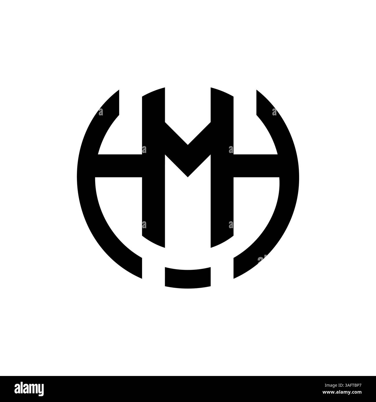 Vettore modello logo Letter Hm Illustrazione Vettoriale