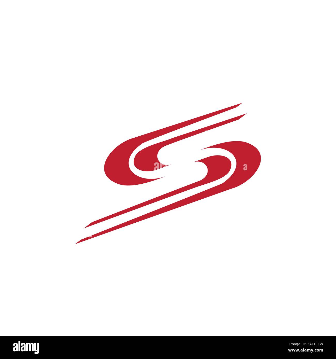 Vettore modello logo velocità lettera S. Illustrazione Vettoriale
