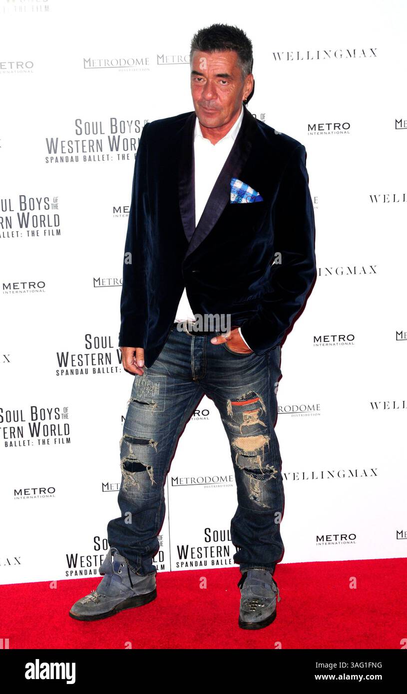 John Keeble alla prima europea di "Soul Boys of the Western World" alla Royal Albert Hall di Londra - 30 settembre 2014 Foto Stock