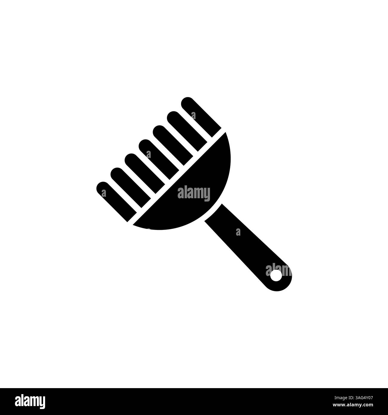 Pettine per animali domestici, icona vettoriale piatto solido per cuccioli di cani isolata su sfondo bianco. Illustrazione Vettoriale