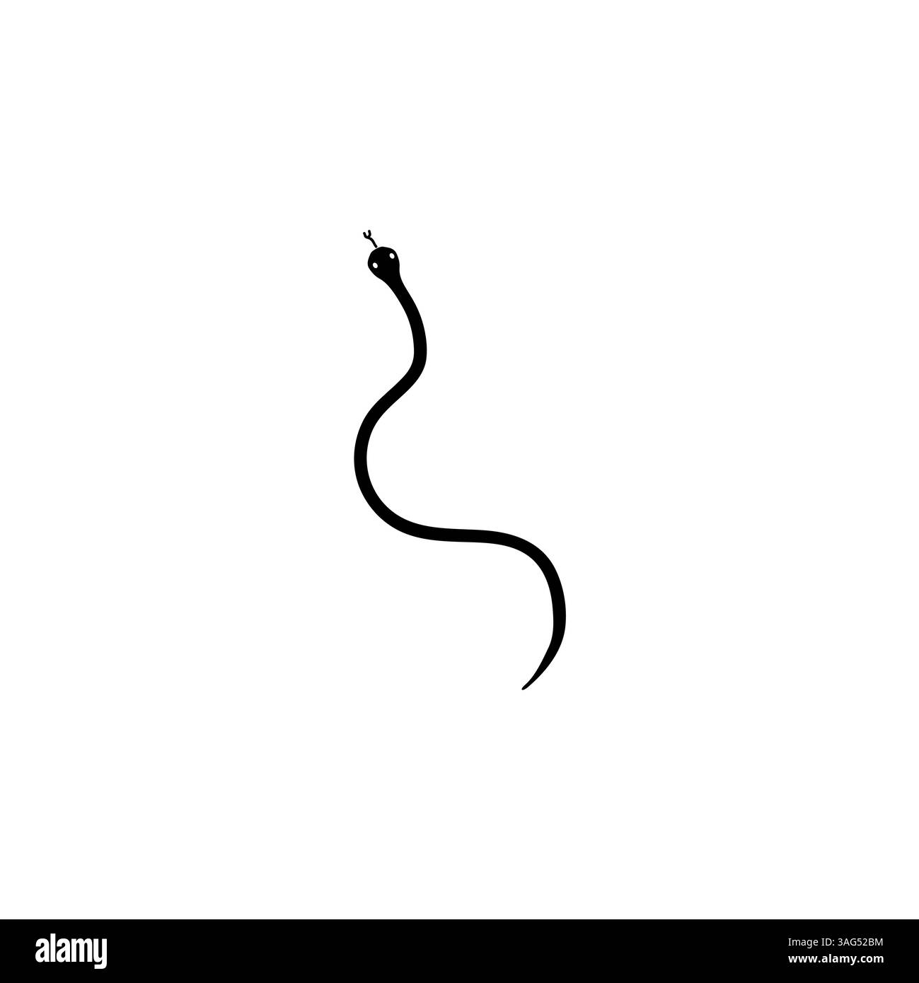 Serpente veleno, animale esotico, icona di vettore piatto solido di Danger Reptile isolato su sfondo bianco. Illustrazione Vettoriale