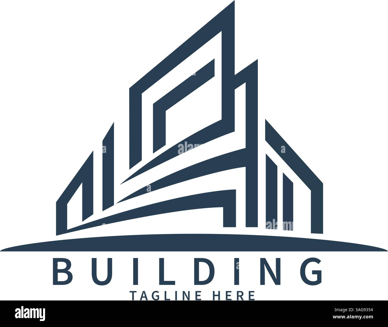 Design del logo dell'edificio immobiliare Illustrazione Vettoriale