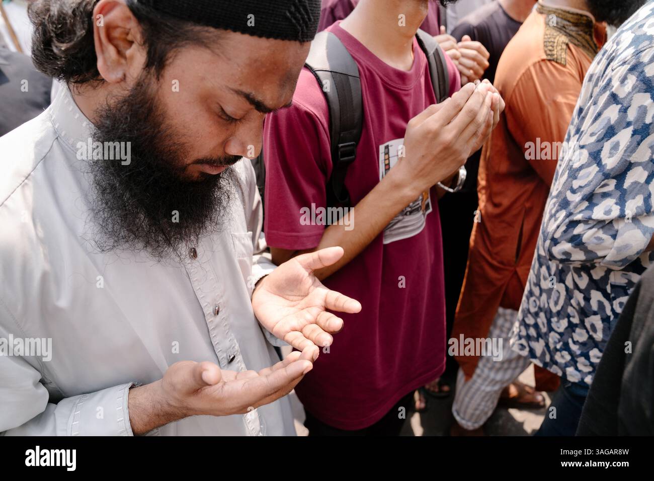 Solidarietà globale: Il 7 aprile, Chittagong entra a far parte dello sciopero mondiale per la Palestina Foto Stock