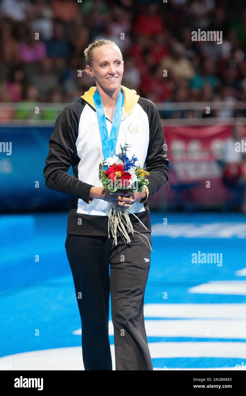 26 giugno 2012 - Omaha, Nebraska, Stati Uniti - finale del secondo giorno 2012 prove olimpiche vincitore Dana Vollmer 100 Fly (immagine di credito: © Mike Lewis/ZUMAPRESS.com) Foto Stock