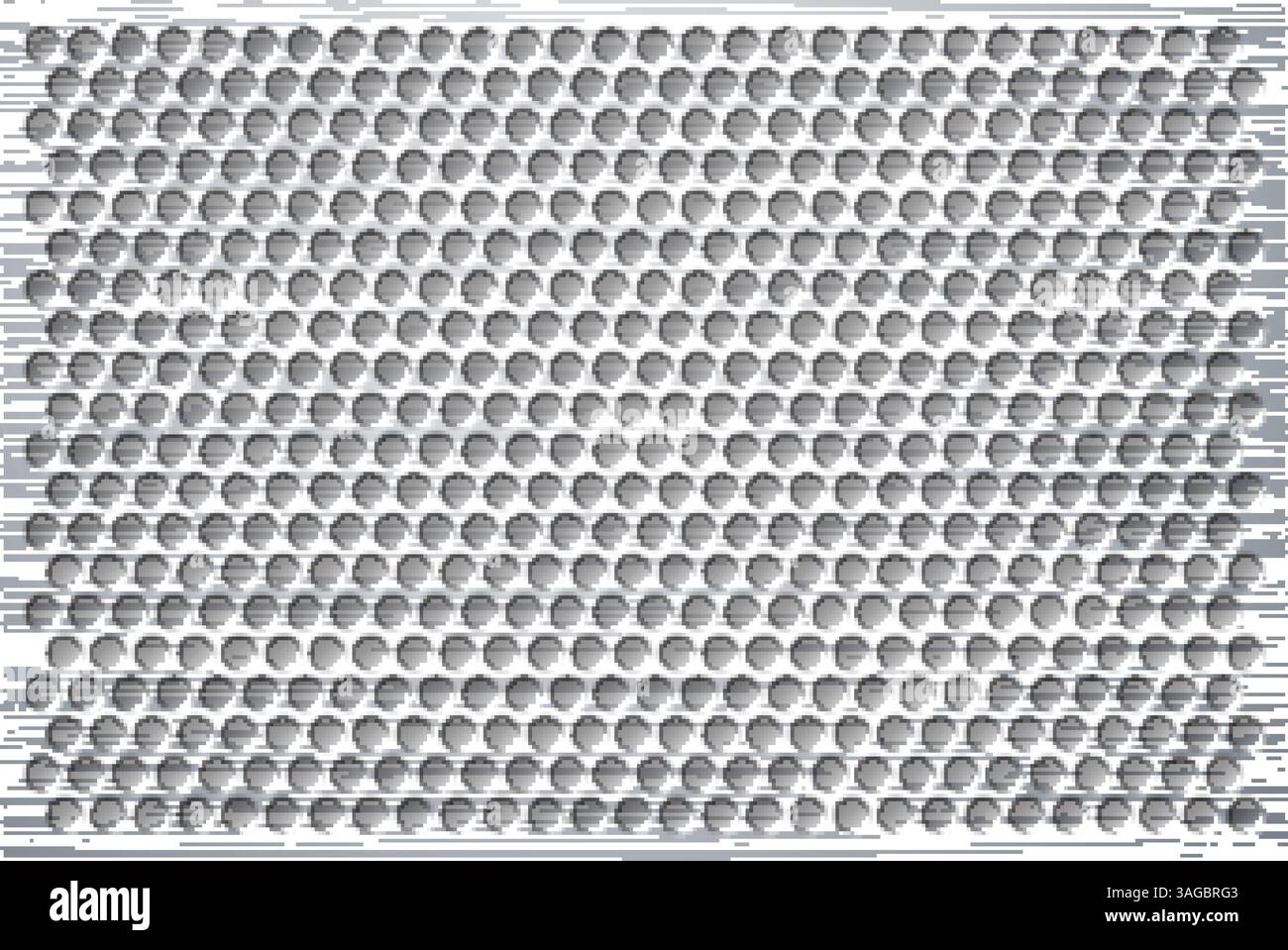 Pozzetti di fondo sintetici in plastica volumetrica 3D o perforazioni simili a una struttura in rete o metallo Illustrazione Vettoriale