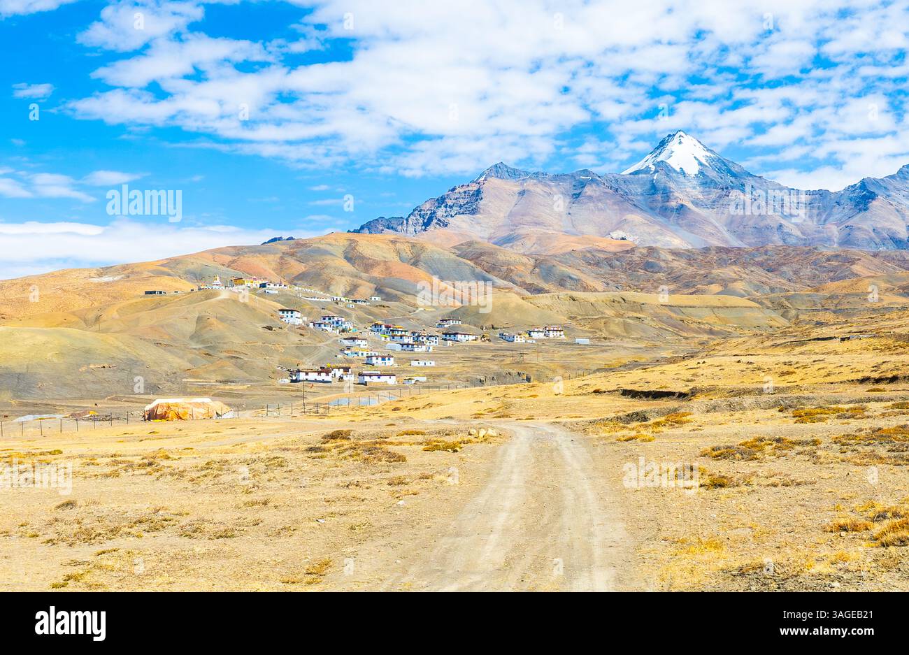 La Terra spirituale dell'India, il fiume Blue Water, il fiume Spiti, Spiti, Himachal Foto Stock