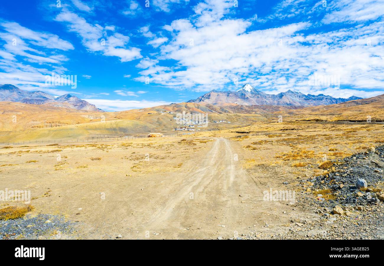La Terra spirituale dell'India, il fiume Blue Water, il fiume Spiti, Spiti, Himachal Foto Stock
