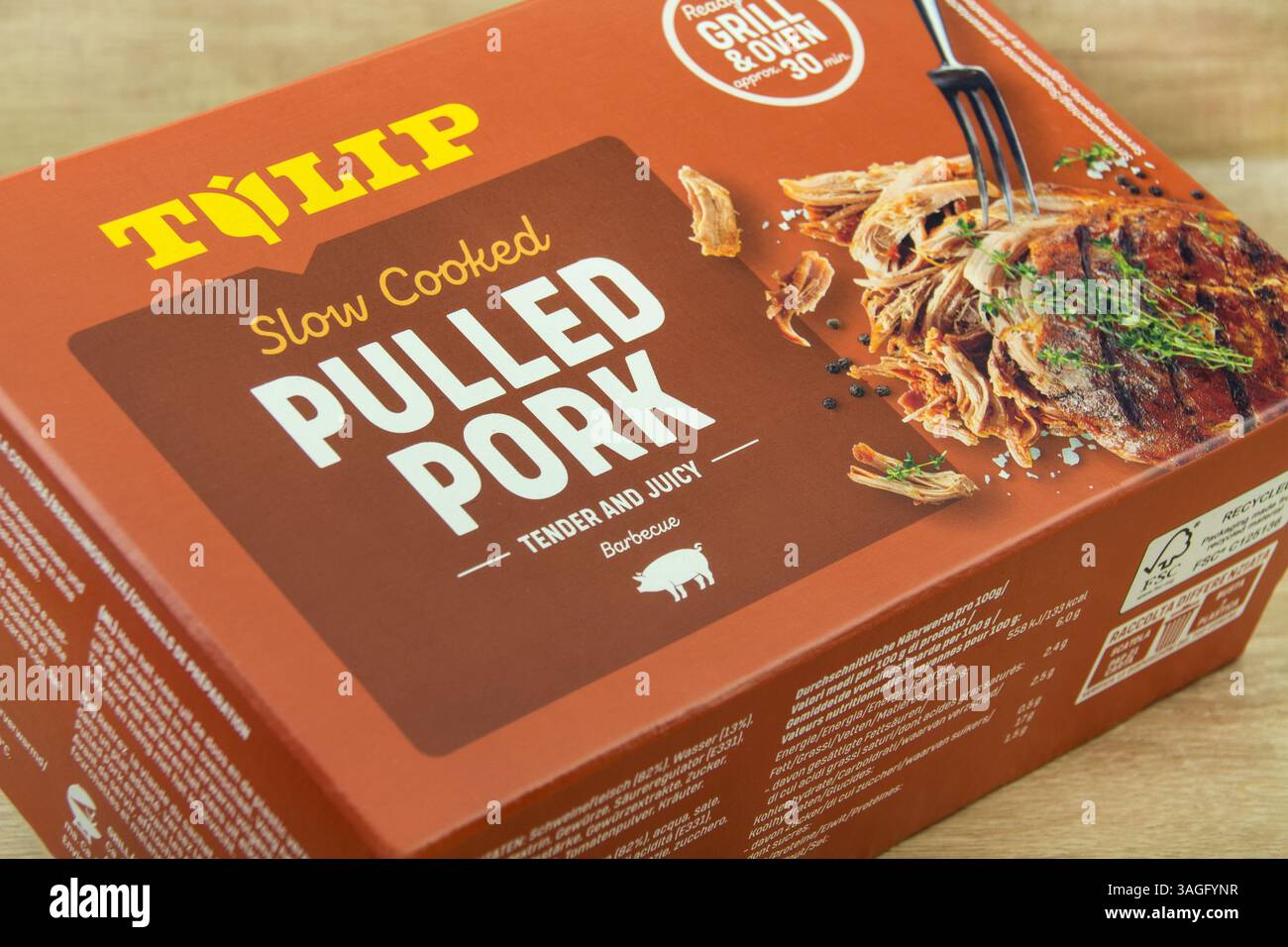 Maiale tirato Slow Cooked von Tulip Foto Stock