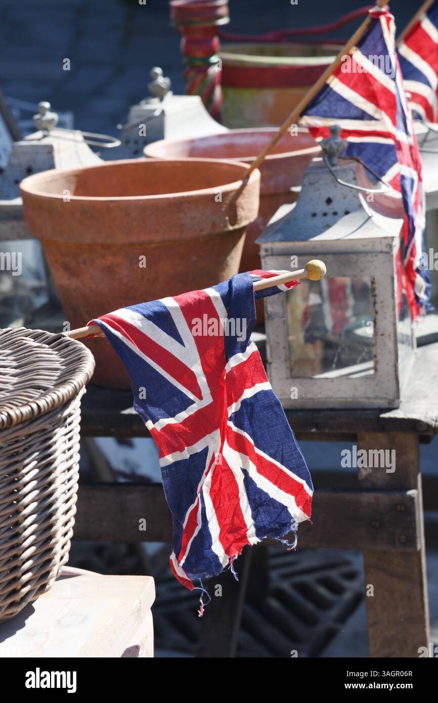 Mercato dell'antiquariato inglese Foto Stock