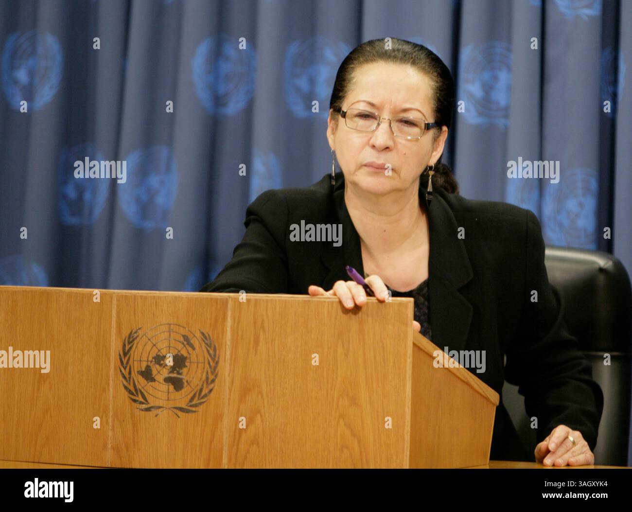 Nazioni Unite - USA - NYC - giugno 25 2009 - Michele Montas, portavoce del Segretario generale, (immagine di credito: © Luiz Rampelotto/ZUMA Press) Foto Stock