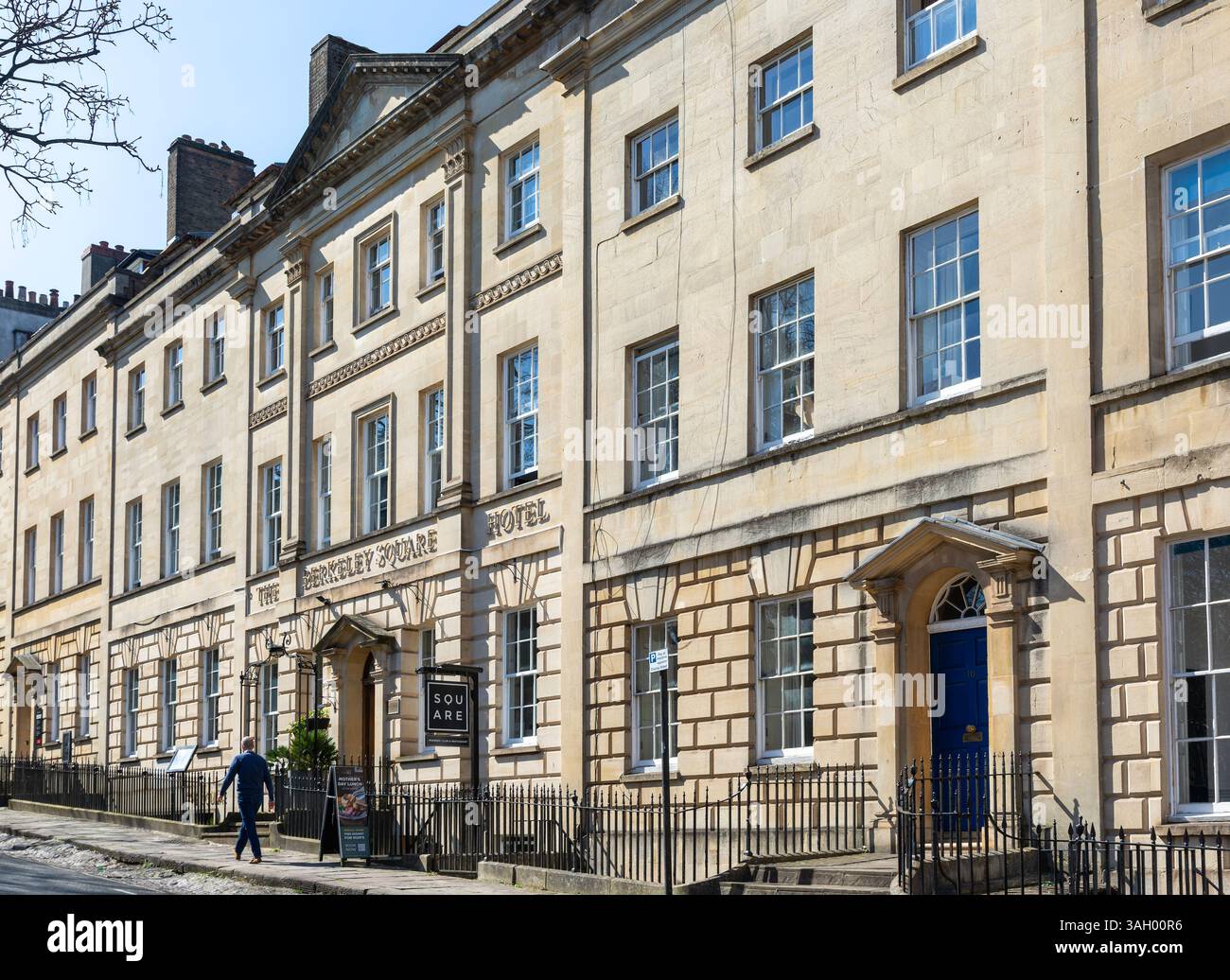 Architettura georgiana dell'hotel Berkeley Square, Berkeley Square, Bristol, Inghilterra, Regno Unito c 1790 architetti Thomas e William Paty Foto Stock