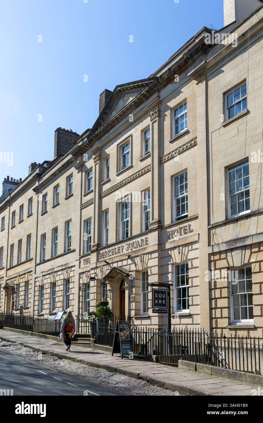 Architettura georgiana dell'hotel Berkeley Square, Berkeley Square, Bristol, Inghilterra, Regno Unito c 1790 architetti Thomas e William Paty Foto Stock