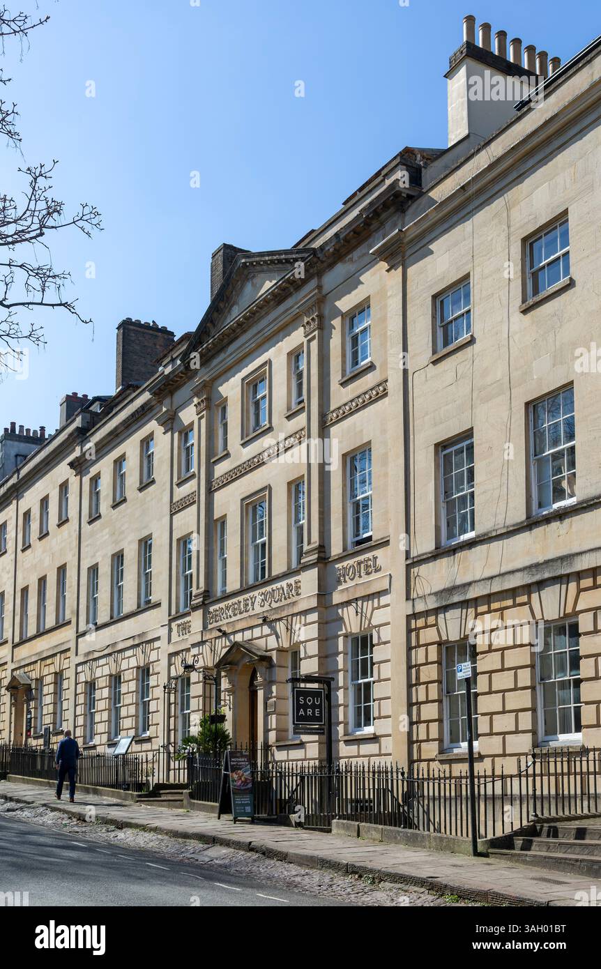 Architettura georgiana dell'hotel Berkeley Square, Berkeley Square, Bristol, Inghilterra, Regno Unito c 1790 architetti Thomas e William Paty Foto Stock