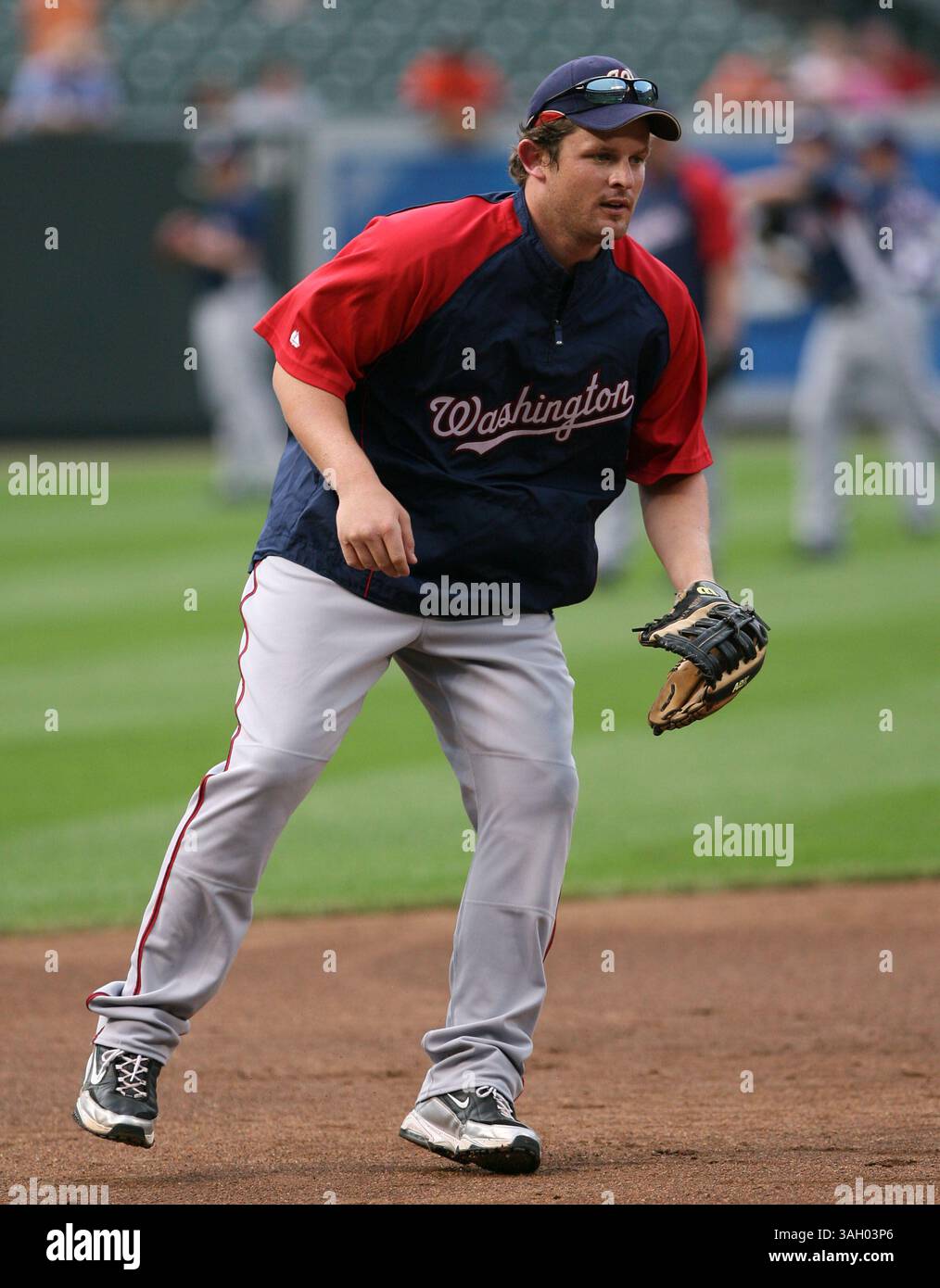 26 giugno 2009: Austin Kearns n. 25 per i Washington Nationals. In azione durante la vittoria dei Baltimore Orioles 11-1 contro i Washington Nationals in trasferta all'Oriole Park a Camden Yards a Baltimora, Maryland. (Immagine di credito: © Mitch Stringer/Cal Sport Media/ZUMA Press) Foto Stock