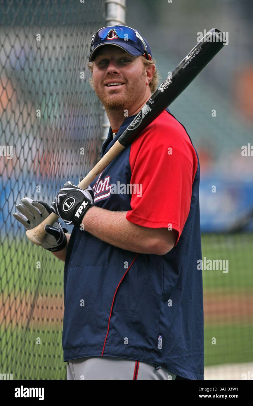 26 giugno 2009: Adam Dunn n. 44 per i Washington Nationals in azione durante la vittoria dei Baltimore Orioles 11-1 contro i Washington Nationals in trasferta all'Oriole Park a Camden Yards a Baltimora, Maryland. (Immagine di credito: © Mitch Stringer/Cal Sport Media/ZUMA Press) Foto Stock