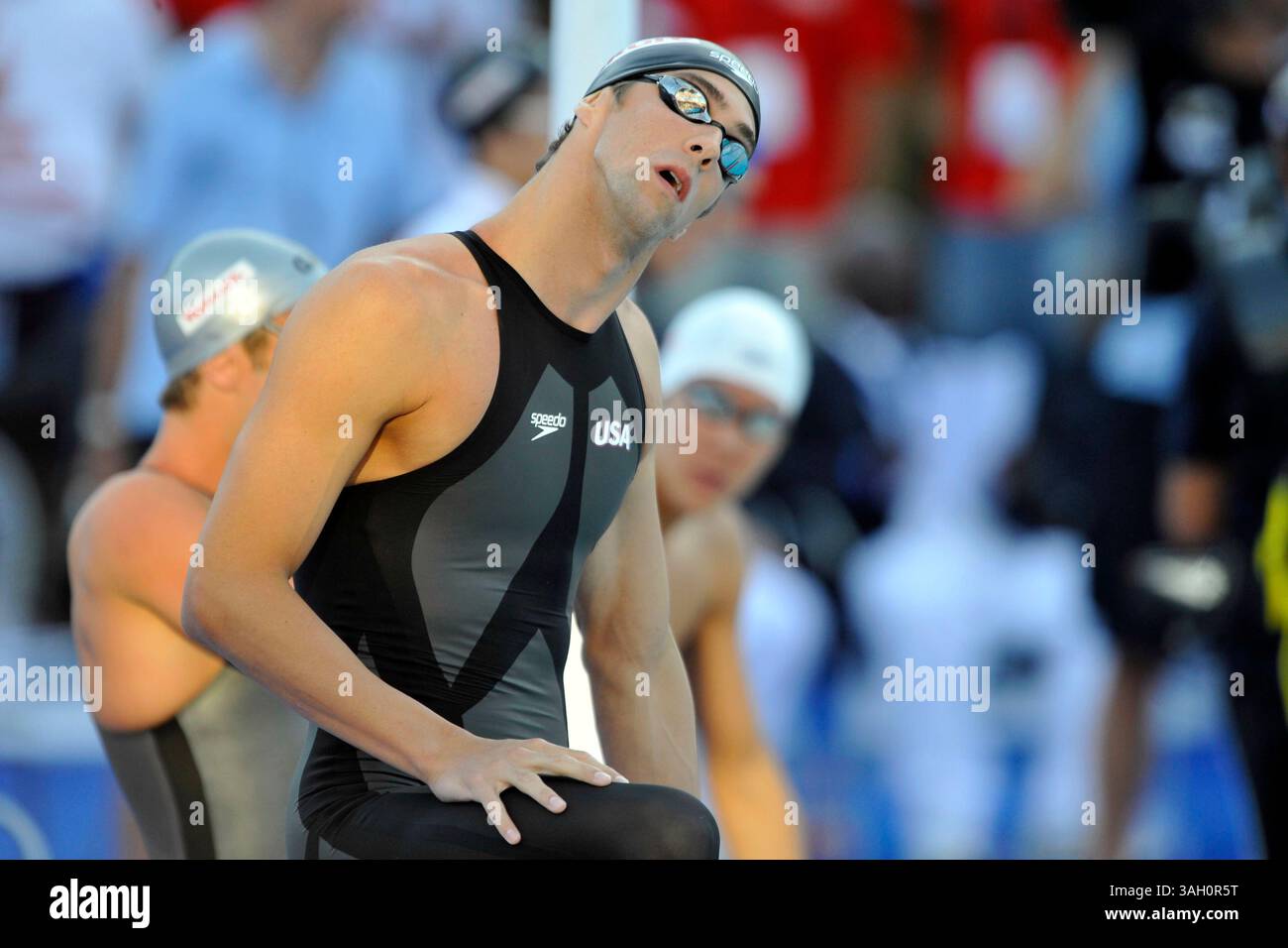 27 luglio 2009: Michael Phelps degli Stati Uniti gareggia il giorno 2 del 13° Campionato del mondo FINA allo Stadio del nuoto On di Roma, Italia (Credit Image: © Image Photo/Cal Sport Media/ZUMA Press) Foto Stock