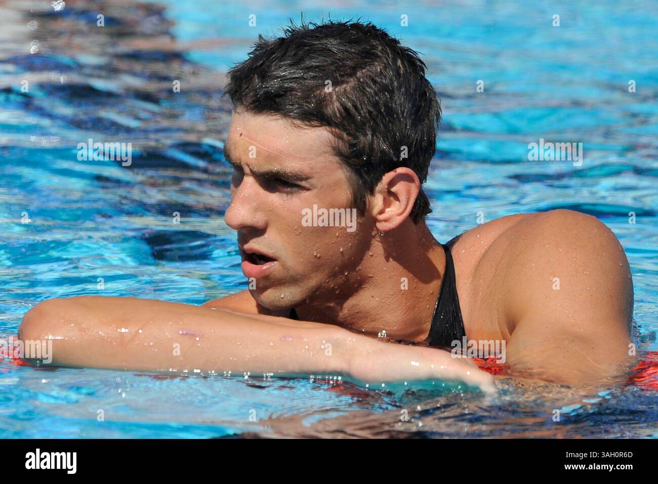 27 luglio 2009: Michael Phelps degli Stati Uniti gareggia il giorno 2 del 13° Campionato del mondo FINA allo Stadio del nuoto On di Roma, Italia (Credit Image: © Image Photo/Cal Sport Media/ZUMA Press) Foto Stock