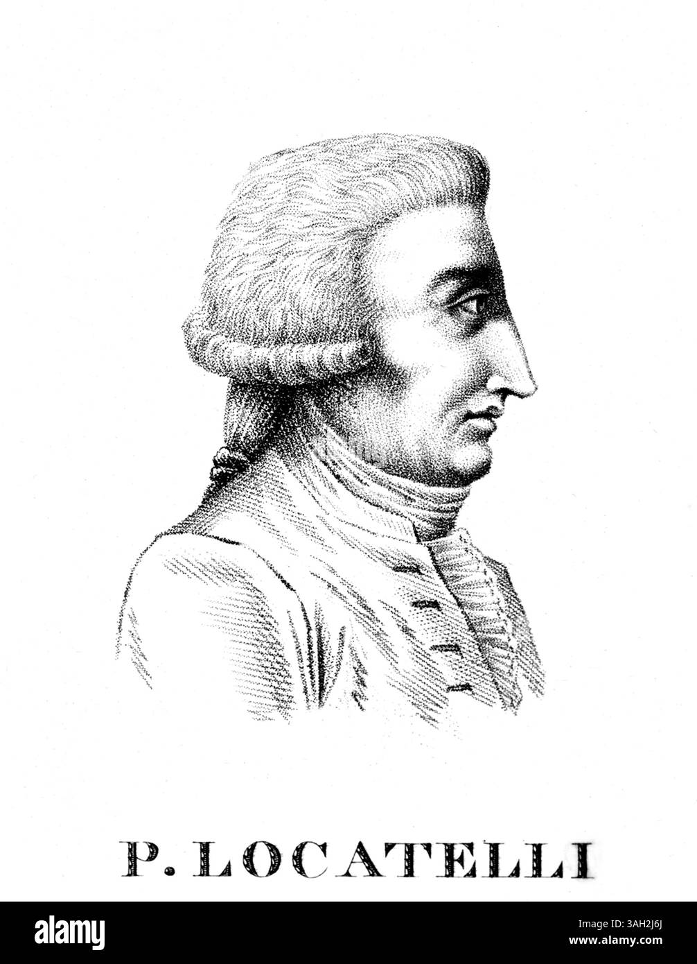 1750c , ITALIA : il compositore italiano di musica barocca PIETRO ANTONIO LOCATELLI ( 1695 - 1764 ). Incisore sconosciuto del XIX secolo. - COMPOSITORE - OPERA LIRICA - CLASSICA - RITRATTO - MUSICISTA - MUSICA BAROCCA - INCISIONE - ILLUSTRAZIONE - ILLUSTRAZIONE - STORIA - FOTO STORICHE - WIG - PARRUCCA --- ARCHIVIO GBB Foto Stock