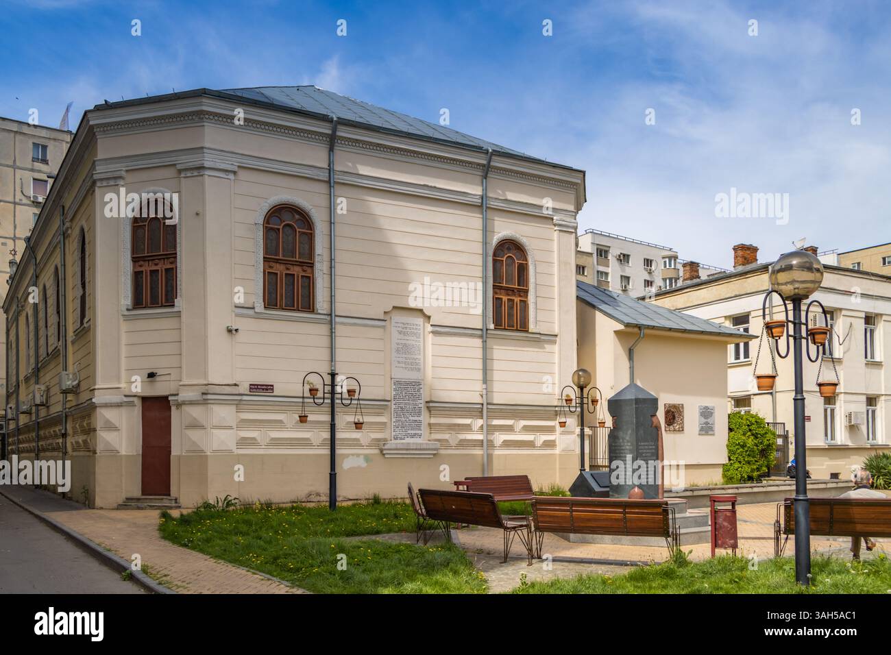 BUCAREST, ROMANIA. Grande sinagoga nel centro della città di Bucarest, Romania. Foto Stock