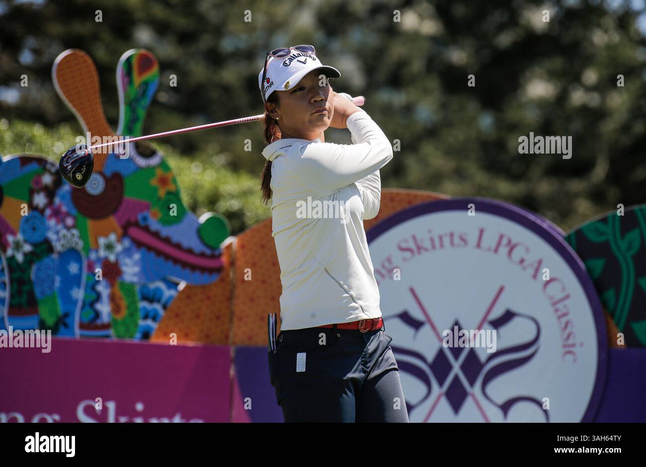 26 APRILE 2015 San Francisco, CA : Lydia Ko tee off alla 7a buca durante LPGA Swinging skirts Classic al Lake Merced Golf Club San Francisco, CA (Credit Image: © Thurman James/Cal Sport Media/ZUMAPRESS.com) Foto Stock