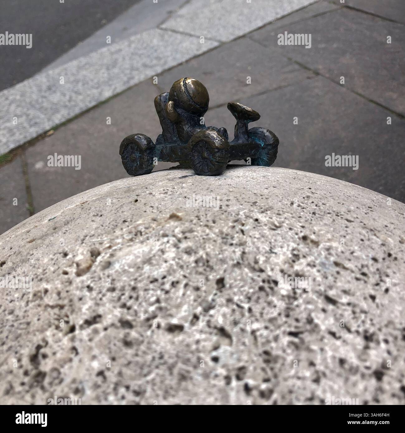 La mini statua del Rover lunare a Budapest Foto Stock