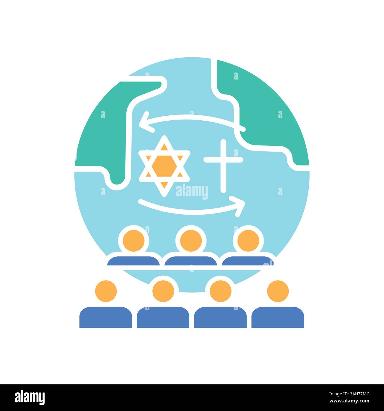 Icona piatta a colori per i progetti digitali e di stampa. Icone di pulizia minime per applicazioni e siti Web. Icone semplici e moderne per UI UX e branding Illustrazione Vettoriale