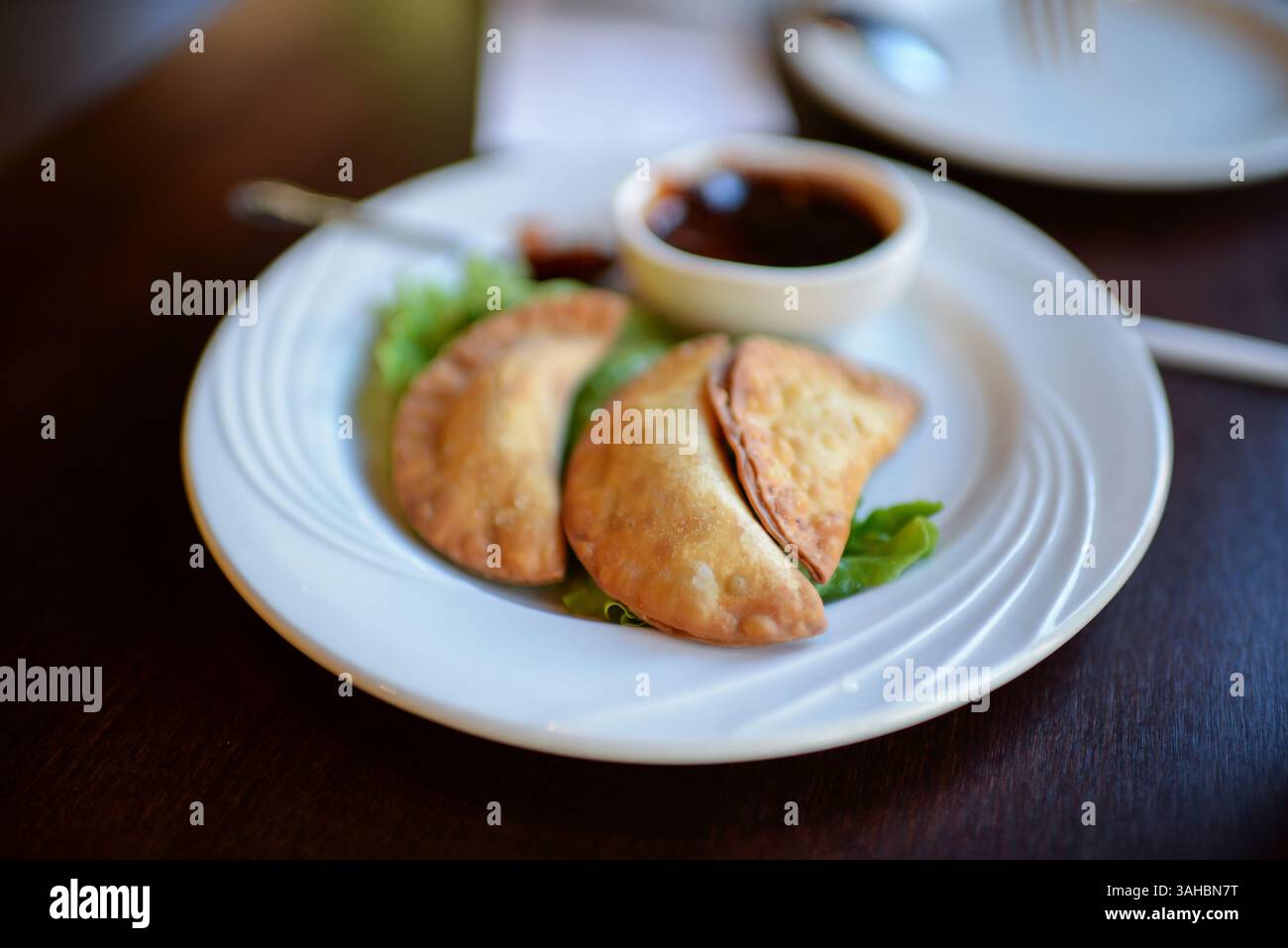 Empanadas nel ristorante Foto Stock