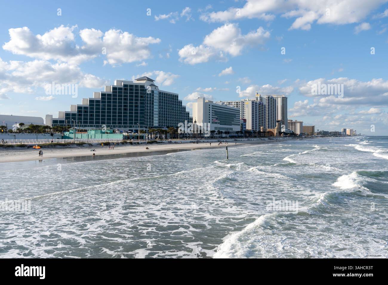 Gli edifici sul lungomare di Daytona Beach. Daytona Beach, Fl, USA Foto Stock