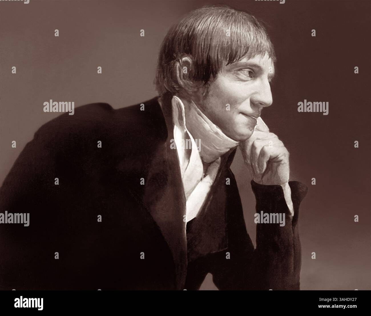 Pierre-Joseph Redouté (1759–1840), pittore e botanico dei Paesi Bassi austriaci noto per i suoi acquerelli di rose, gigli e altri fiori al Château de Malmaison. È stato definito il più grande illustratore botanico di tutti i tempi. Foto Stock