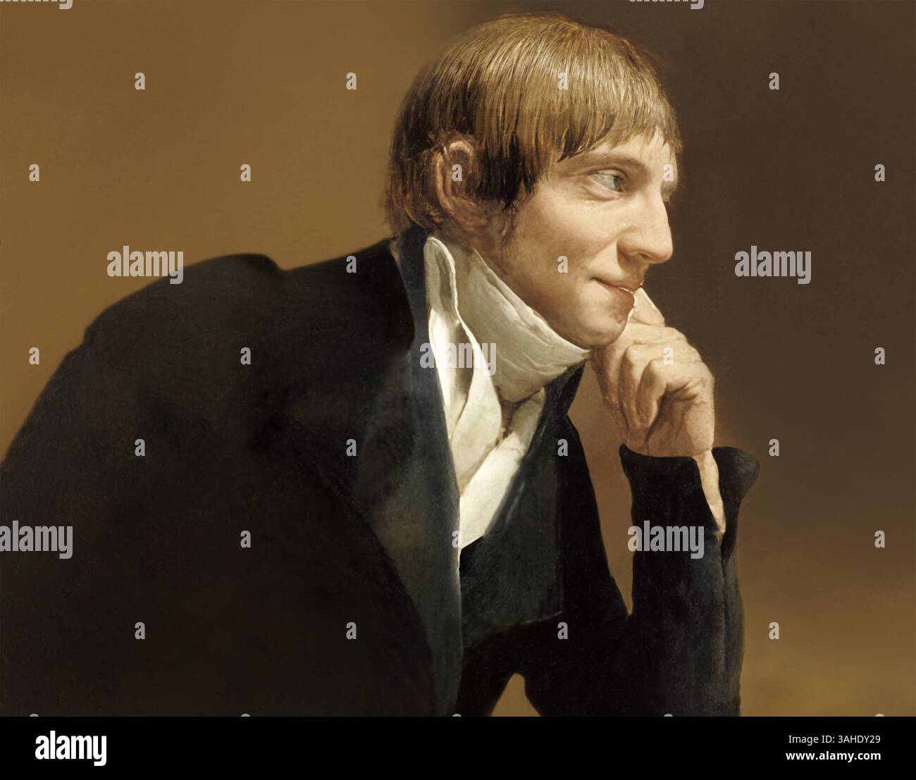 Pierre-Joseph Redouté (1759–1840), pittore e botanico dei Paesi Bassi austriaci noto per i suoi acquerelli di rose, gigli e altri fiori al Château de Malmaison. È stato definito il più grande illustratore botanico di tutti i tempi. Foto Stock