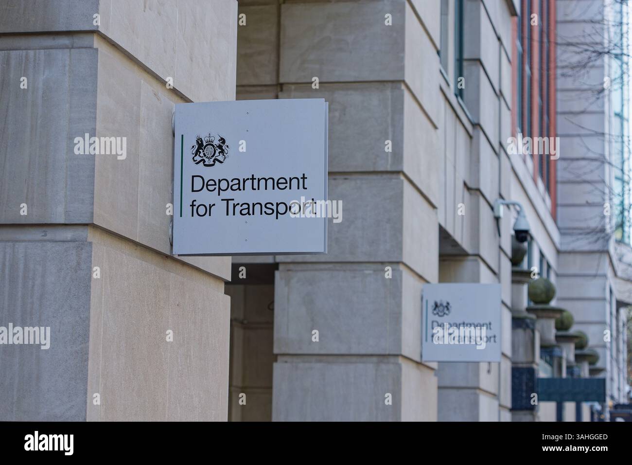 Dipartimento dei trasporti. L'ingresso agli uffici governativi del Dipartimento dei trasporti del Regno Unito. Foto Stock