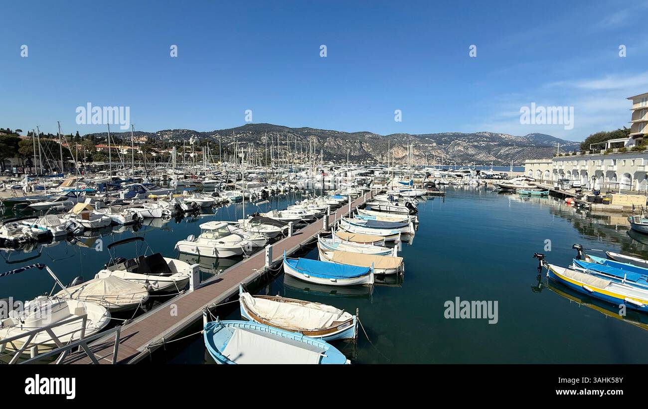 Quai (il Quay), Saint-Jean-Cap-Ferrat, Provence-Alpes-Côte-d'Azur, Francia. Foto Stock