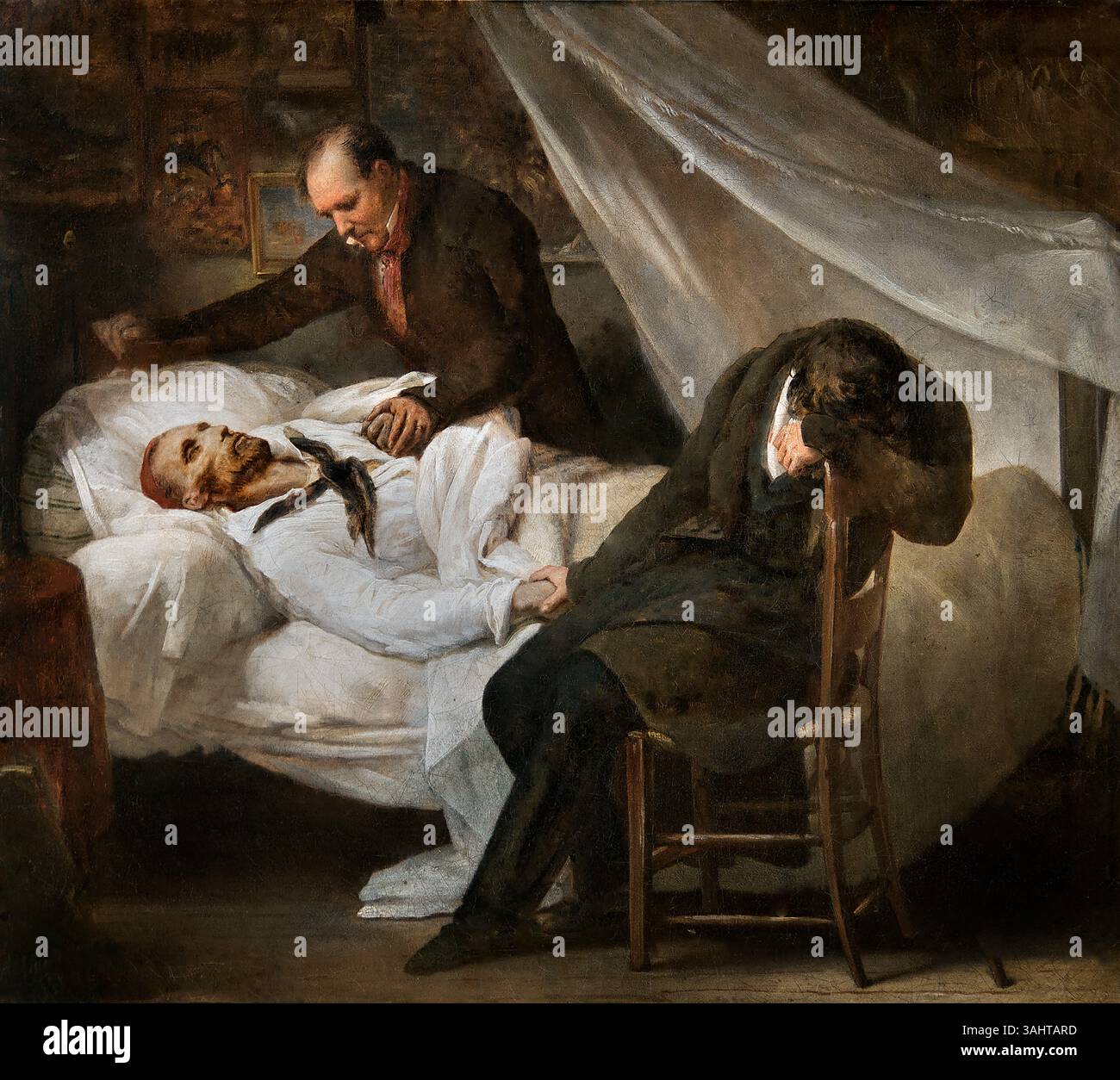 L'assassinio di Gericault da parte di Ary Scheffer 1795 - 1858 pittore francese di estrazione olandese è nato a Dordrecht , Louvre di Parigi, Museo di Belle Arti, Francia, Foto Stock