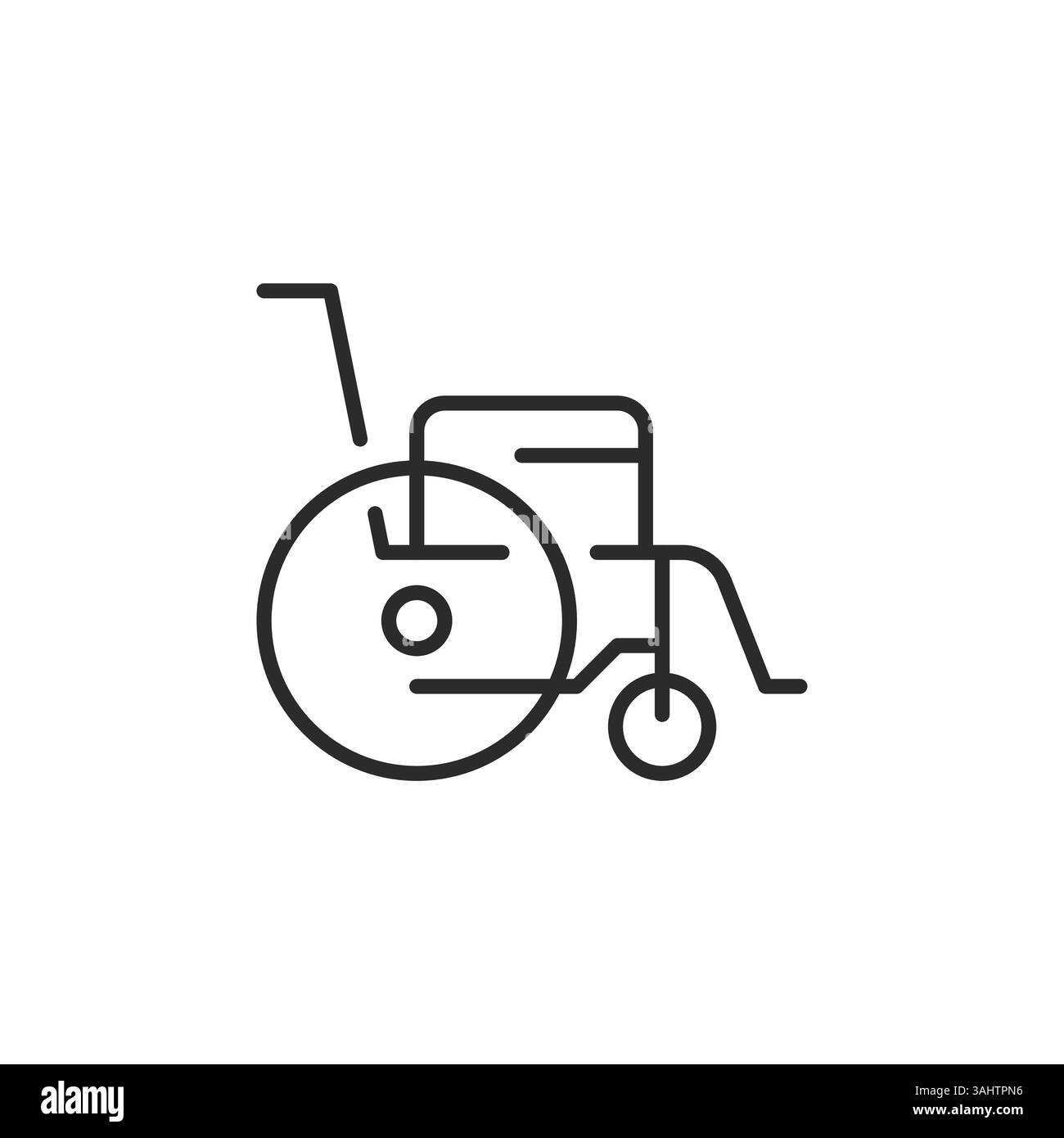 Icona di sedia a rotelle Illustrazione Vettoriale