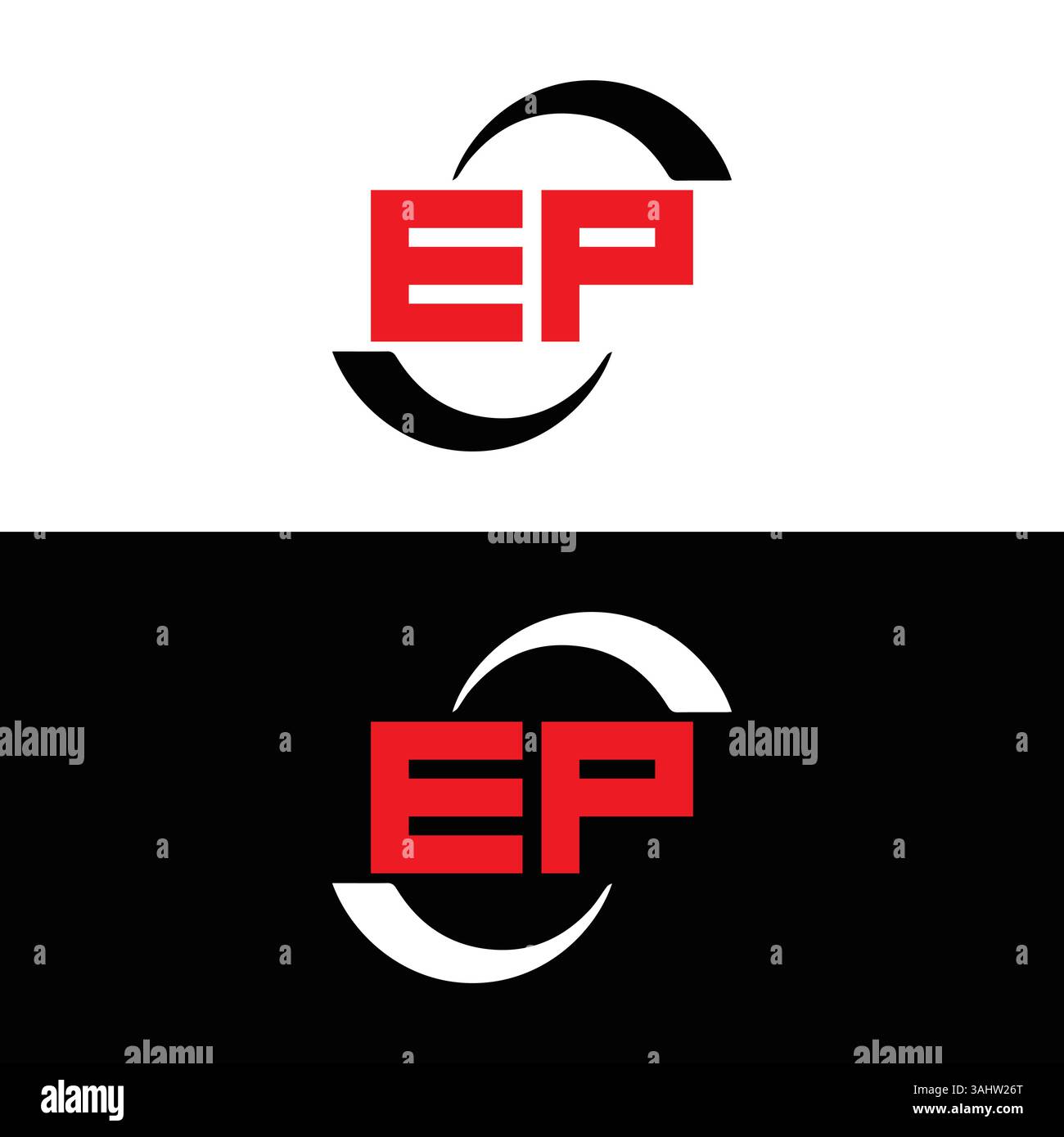 Set EP, EP, design e P, lettera e P, logo e P, e P, lettera EP, logo EP, monogramma EP, set di logo lettera EP, grafica, icona, identità, settore, iniziale, le Illustrazione Vettoriale