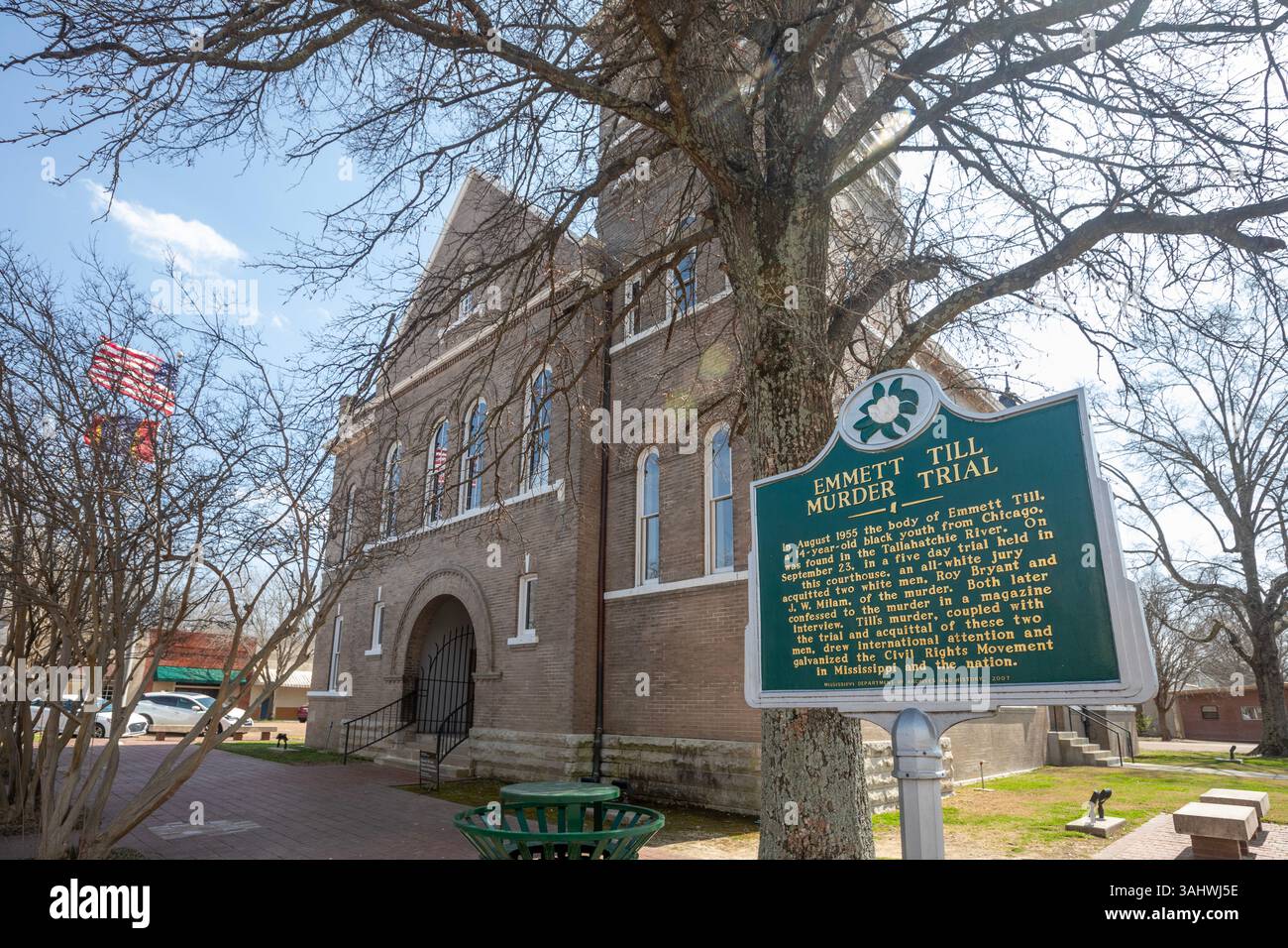 Sumner, Mississippi - il tribunale della contea di Tallahatchie, sede dell'Emmett fino al processo per omicidio. Nel 1955, il quattordicenne Emmett Till fu torturato e ucciso Foto Stock