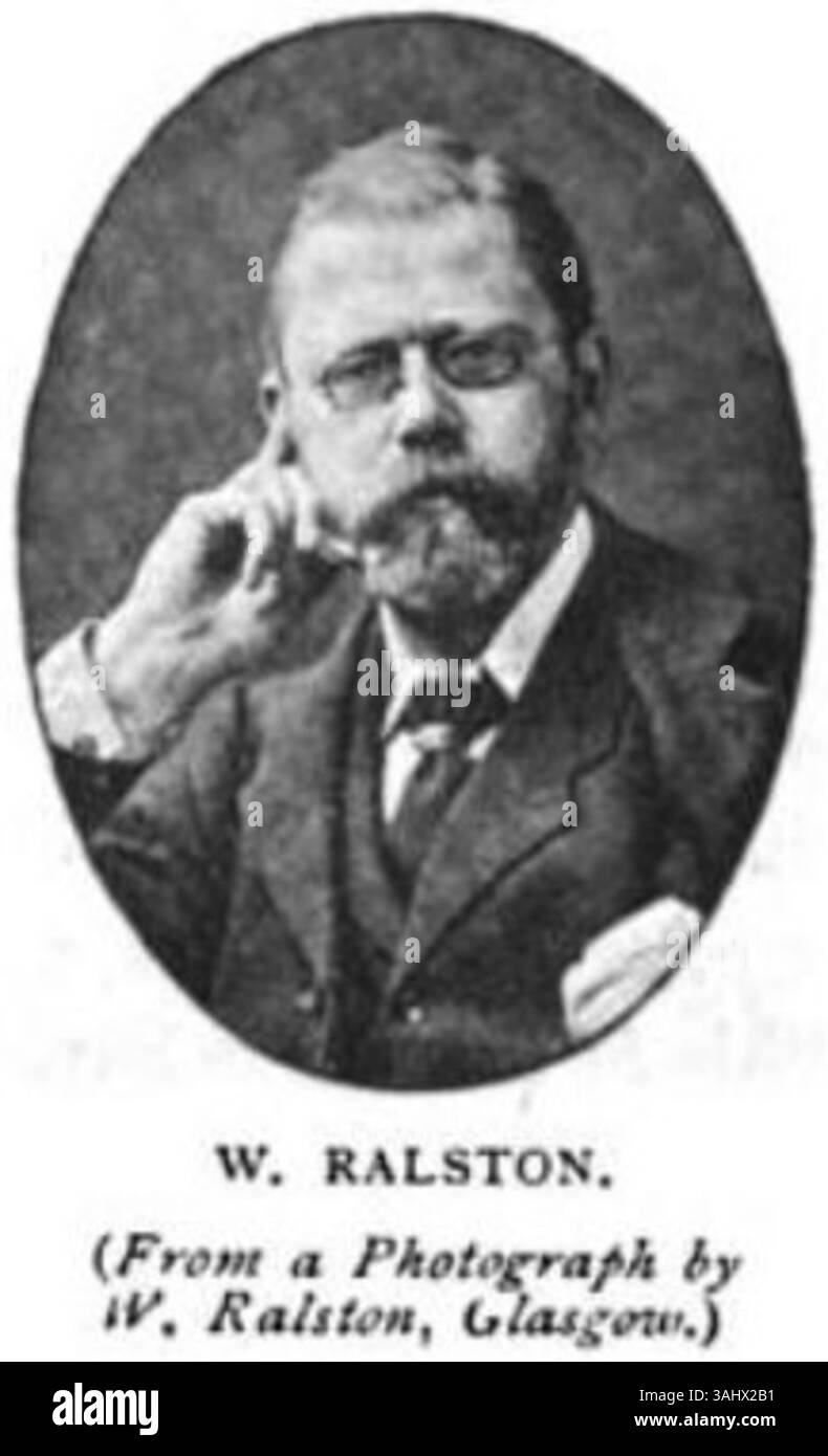 Un ritratto del 1895 di W. Ralston, fotografato da lui stesso. W. Ralston fu una figura influente nella scena artistica di Glasgow durante il XIX secolo. Foto Stock