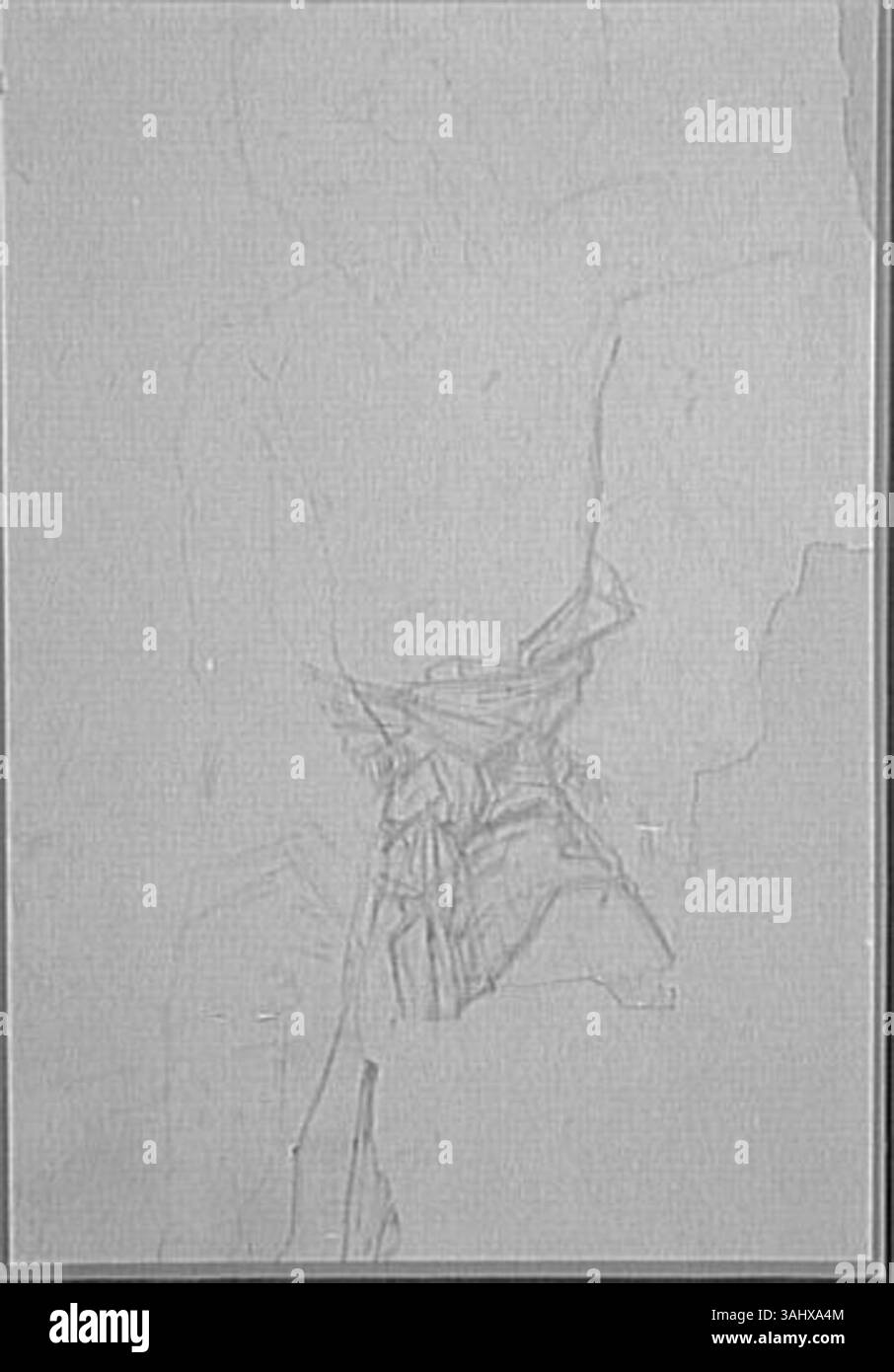 "Etude pour Moise ôtant ses sandales" di Gustave Moreau, creato tra il 1850 e il 1898, raffigura Mosè che si toglie i suoi sandali. Questo studio cattura il momento biblico e l'interpretazione di Moreau delle figure religiose nell'arte. Foto Stock