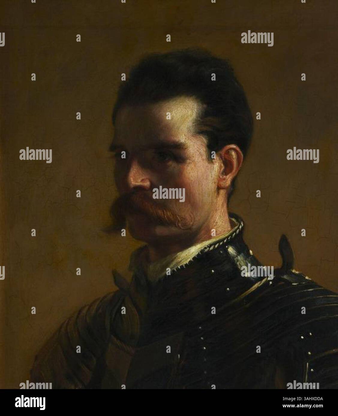 Questo studio di John Pettie, dipinto intorno al 1877, raffigura il romanziere scozzese William Black (1841-1898) come un cavaliere del XVII secolo. Il dipinto fa parte della collezione National Galleries of Scotland. Foto Stock