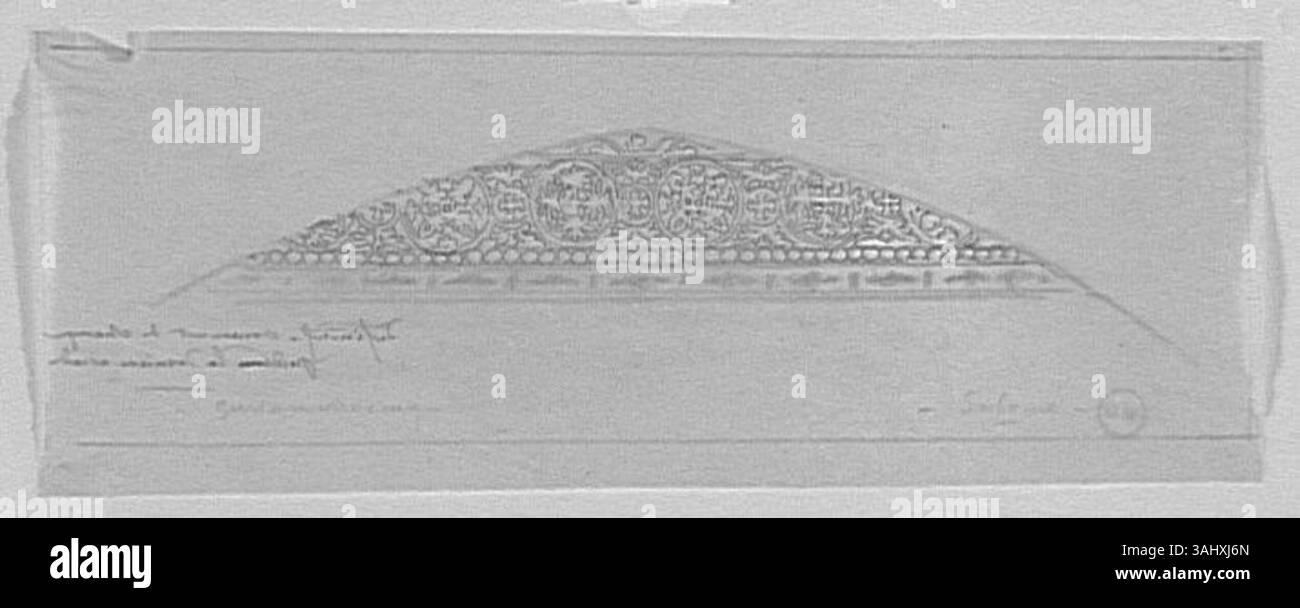 "Etude de motif décoratif pour Salomé" di Gustave Moreau è uno studio decorativo per la figura di Salome, creato tra il 1850 e il 1895. Riflette l'interesse di Moreau per i disegni ornamentali per le opere narrative. È ospitato nel Musée Gustave Moreau. Foto Stock