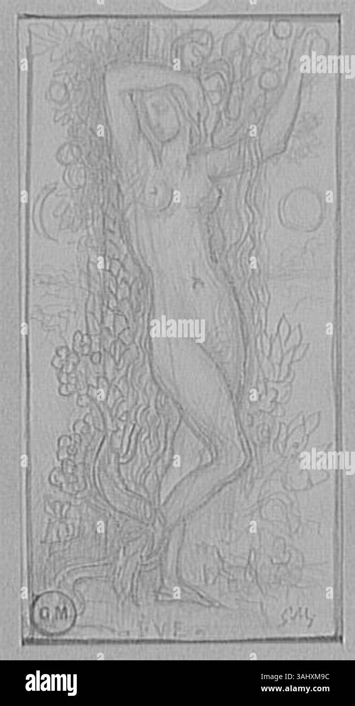 Eve di Gustave Moreau, creata tra il 1850 e il 1898, ritrae la figura biblica di Eve. Il pezzo cattura l'interpretazione di Moreau della figura mitologica e il suo approccio ai temi classici in un contesto moderno. Foto Stock