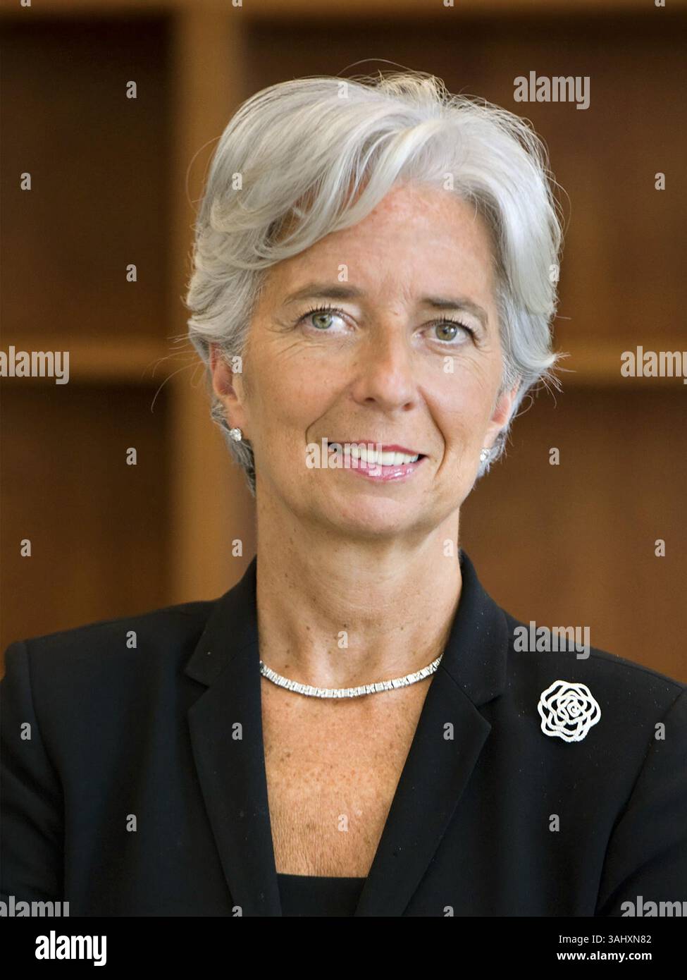 Christine Lagarde. Ritratto della politica francese e presidente della Banca centrale europea, Christine Madeleine Odette Lagarde (1956) nel 2011 Foto Stock