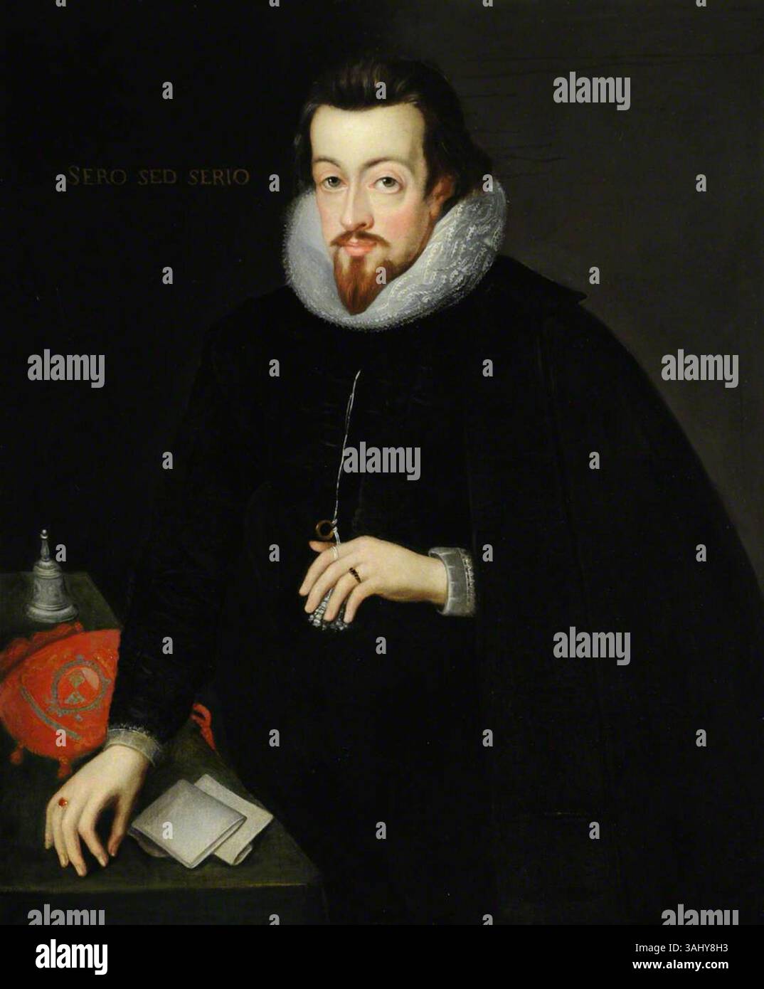 Questo ritratto, dopo John de Critz il Vecchio, del 1600 circa, mostra Robert Cecil, i conte di Salisbury, che enfatizza la sua influenza politica e il suo status. Foto Stock
