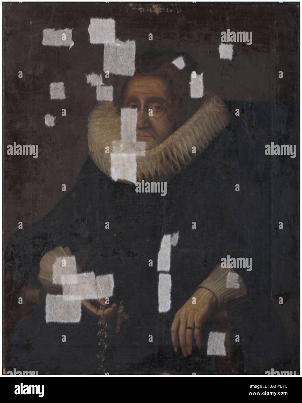 Questo ritratto del 1619 di Sjouck van Cammingha, dipinto da un artista anonimo, è un pezzo di olio su tela ospitato nel Museo delle patatine fritte. Esemplifica la ritrattistica olandese del XVII secolo. Foto Stock