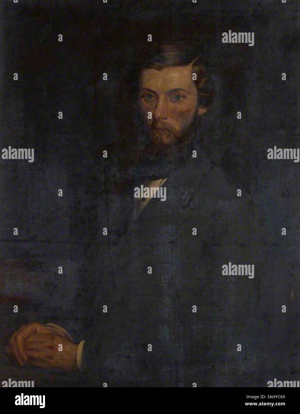 Ritratto di Alexander Henry Rhind (1833-1863), avvocato ed egittologo, dipinto intorno al 1863. Questo dipinto ad olio riflette i suoi contributi allo studio dell'egittologia e alla sua carriera legale. Foto Stock